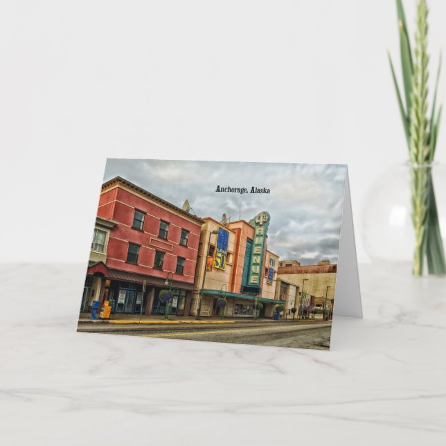Cartão Anchorage Cityscape (Frente)