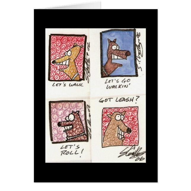 Cartão anda o cão (Frente)