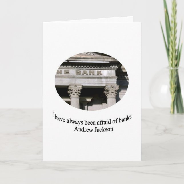 Cartão Andrew Jackson com citações (Frente)