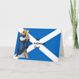 Cartão Andrew, o Apostle e a Bandeira da Escócia