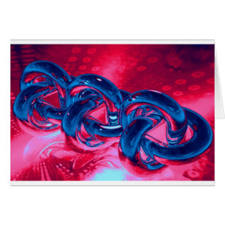 Cartão Anéis azuis místicos