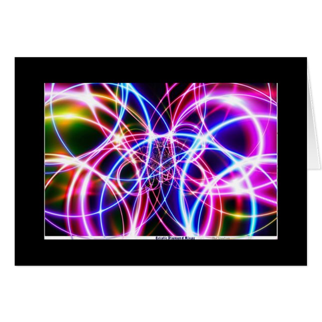 Cartão Aneis de diamante eclípticos (Frente Horizontal)