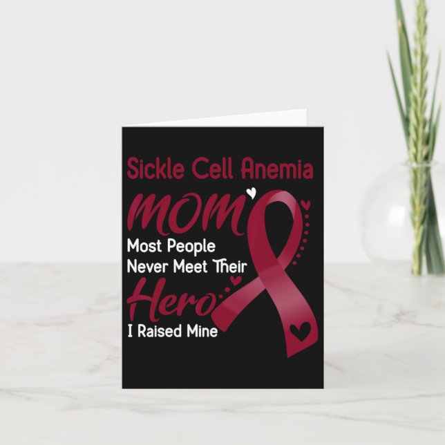 Cartão Anemia De Células Falsiformes Mãe Eu Criei Mina (Frente)