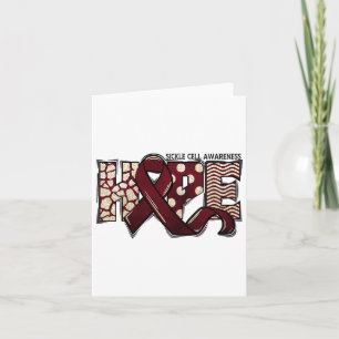 Cartão Anemia em Células Falsiformes Sensibilização Mês F