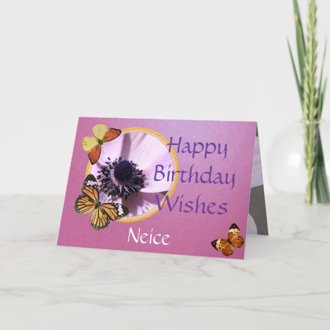 Cartão Anêmona do Lilac (Frente)