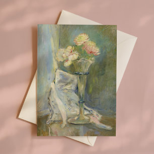 Cartão Anémones Rosas Berthe Morisot