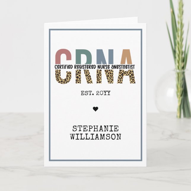 Cartão Anestesista de Enfermeira Registrada Certificada C (Frente)