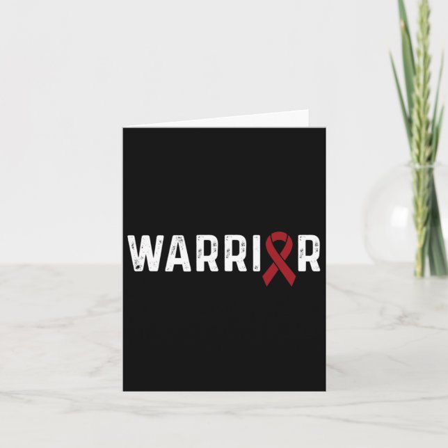 Cartão Aneurismo Sensibilização Guerreiro da Fita da Borg (Frente)