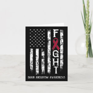 Cartão Aneurysm Warrior USA Flag