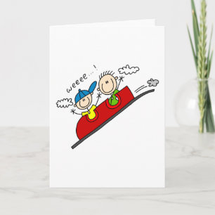 Cartão Anexando A Placa Rollercoaster