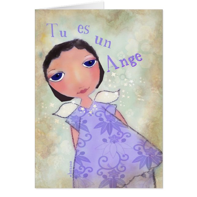 Cartão ange do un da Turquia es (você é um anjo) em (Frente)