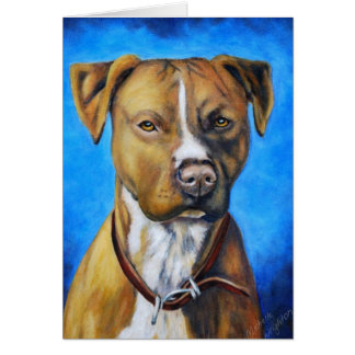 Cartão Angel American Staffordshire Terrier Dog Art