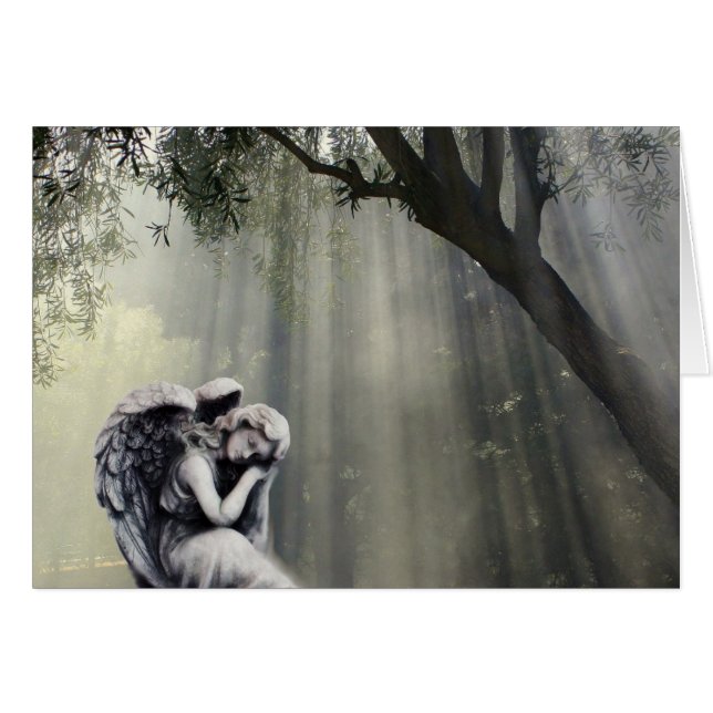 Cartão Angel In Sun's Rays Card (Frente Horizontal)