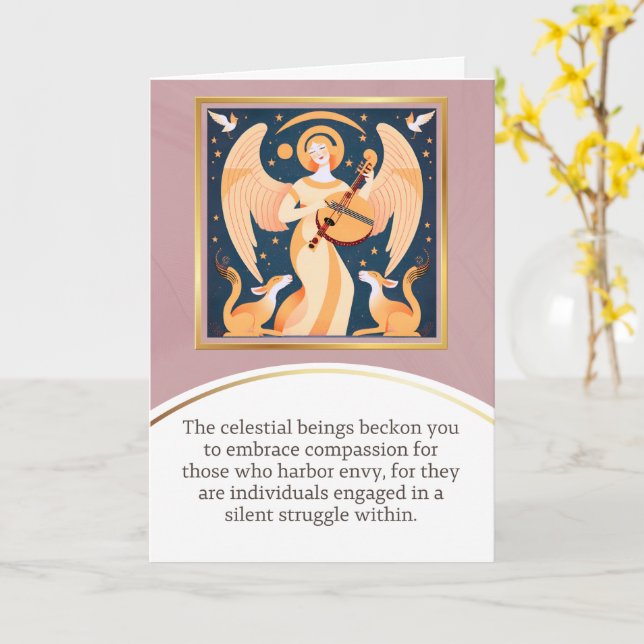 Cartão angel message egypt  happy birthday (Flor Amarela)