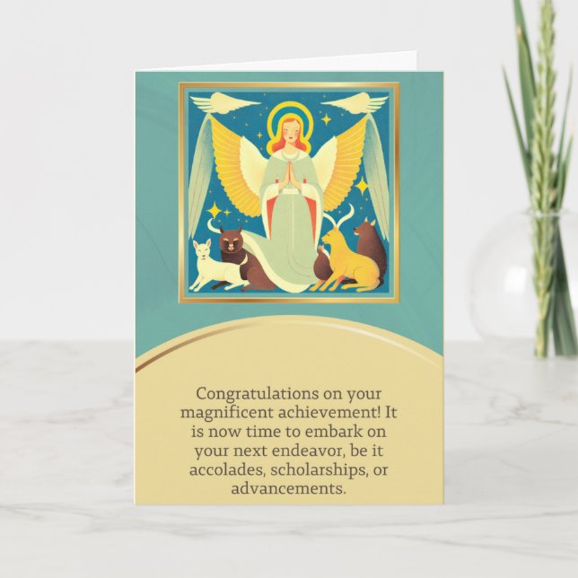 Cartão angel message happy birthday (Frente)