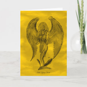 Cartão Angel no estilo de tatuagem