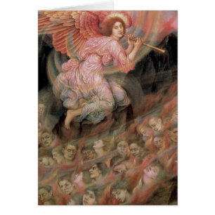Cartão Angel Piping to Souls in Hell por Evelyn De Morgan