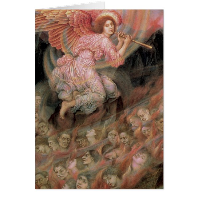 Cartão Angel Piping to Souls no Inferno por Evelyn De Mor (Frente)