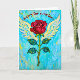 Cartão Angel Rose Sympathy card