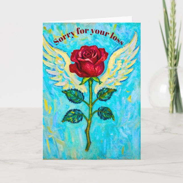 Cartão Angel Rose Sympathy card (Frente)