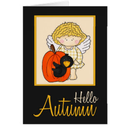 Cartão Angelica Autumn Angel Hello Autumn Card d2