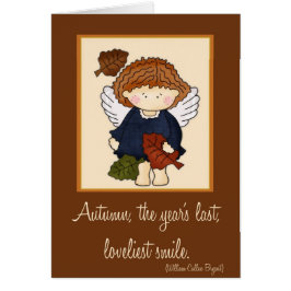 Cartão Angélica Autumn Angel Quote Cote d1