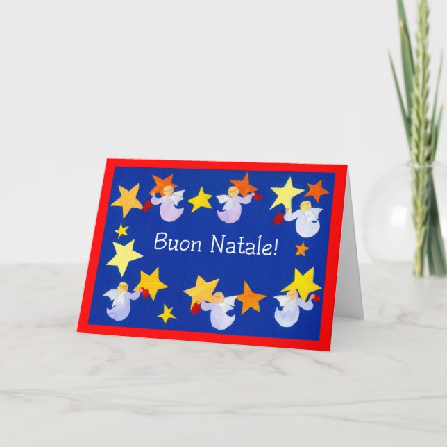 Cartão Angels de Natal, Italiano (Frente)