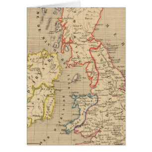 Cartão Angleterre, Ecosse, Irlande et Man en 1100