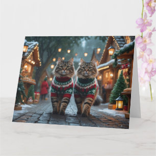 Cartão Angora Turca Gata Férias de Natal