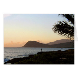 Cartão Angra vulcânica do Crepúsculo-Paraíso