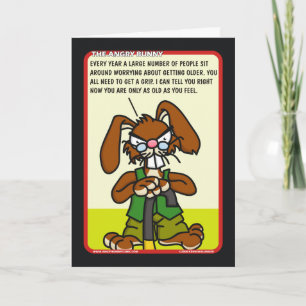 Cartão Angry Bunny Birthday Card 1