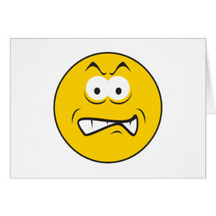 Cartão Angry Snarling Face