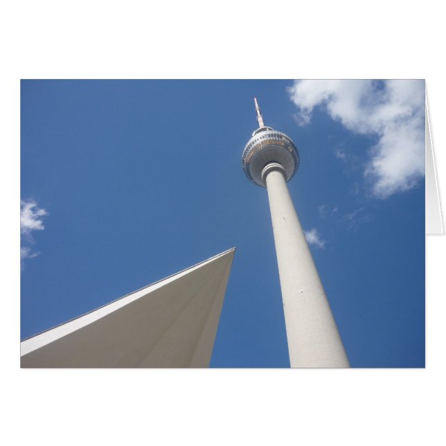 Cartão ângulo de berlin fernsehturm (Frente Horizontal)