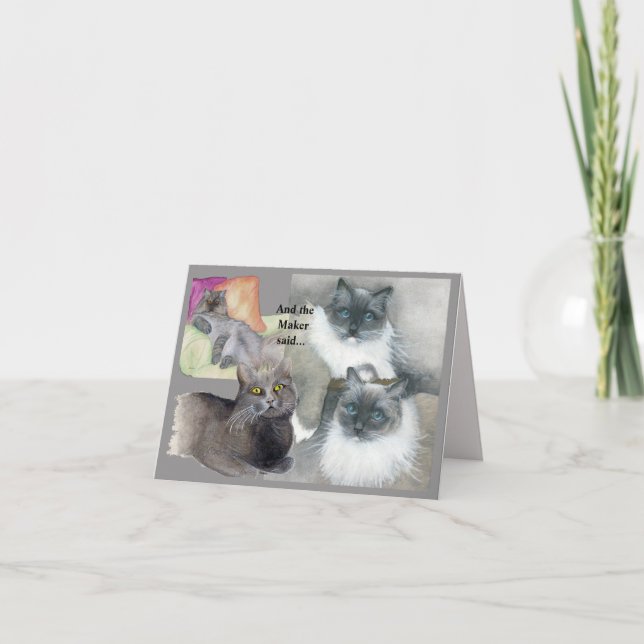 Cartão Ângulos em nossas pinturas de aquarela Lives (Frente)