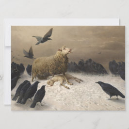 Cartão Angústia: Ovelha com um Cordeiro Morto