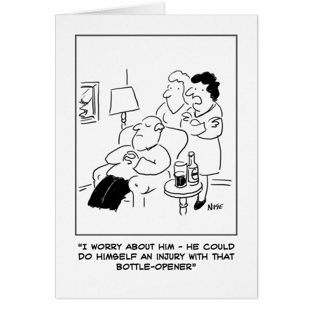 Cartão Animação de lesões do abridor da garrafa (Frente)