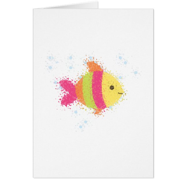 Cartão Animação de Peixes Bonitos (Frente)