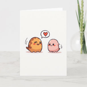Cartão Animado de Amor Coração Vermelho