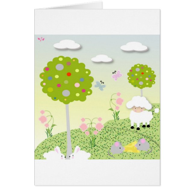 Cartão Animais da floresta (Frente)