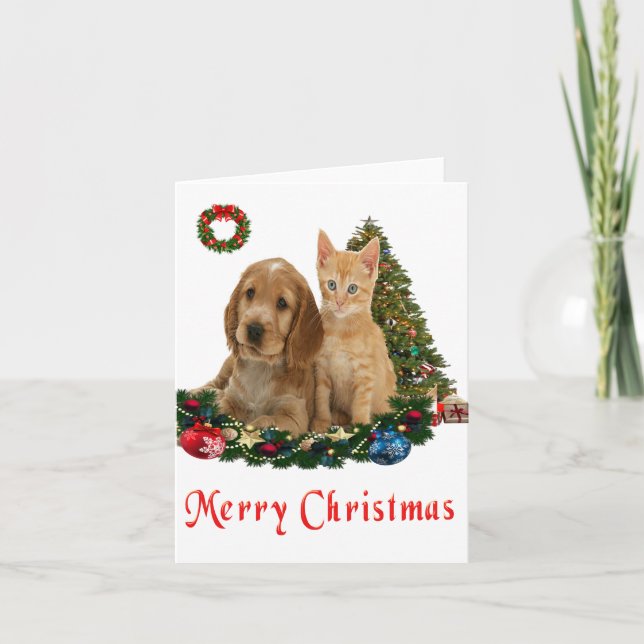 Cartão Animais de Natal (Frente)