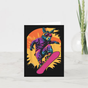 Cartão Animais De Snowboard - Donkey Num Snowboard Snowbo