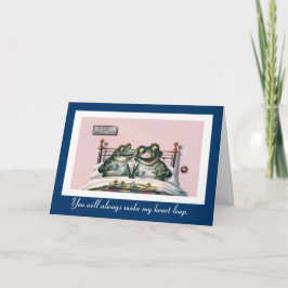 Cartão Animais Engraçados - Aniversário dos Sapos da Vint