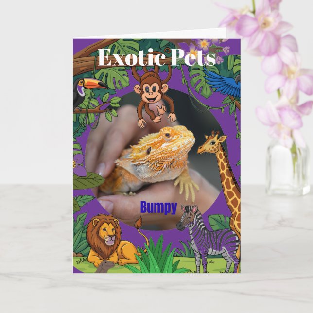Cartão Animais Exóticos (Orquídea)