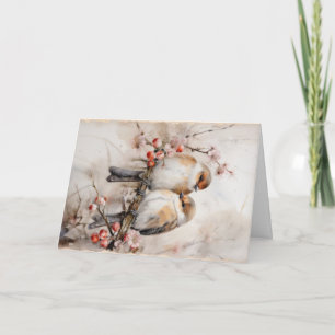 Cartão Animais Fofos da Floresta de Natal Saudação