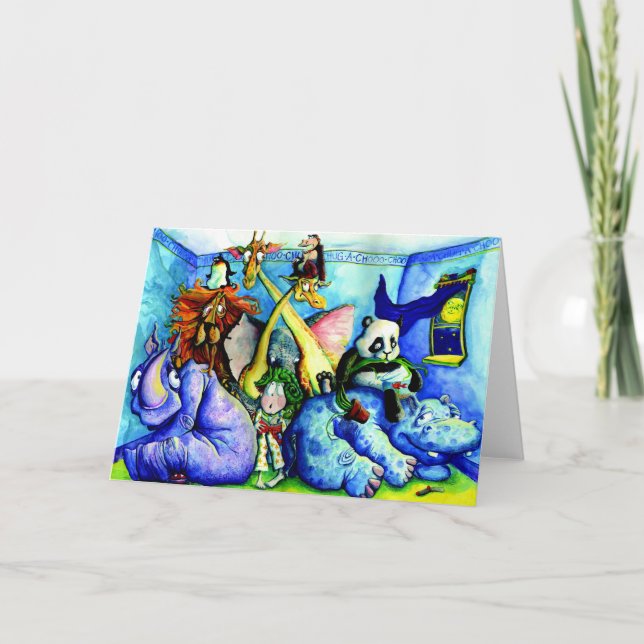 Cartão animais no quarto (Frente)