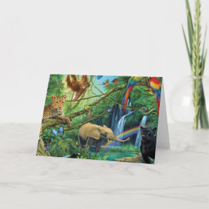 Cartão Animais que vivem juntos travesseiro decorativo