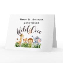 Animais Selvagens Safari 1rua Primeiro Aniversário