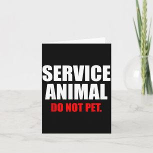 Cartão Animal de Serviço Não Faça Carinho Amante de Anima