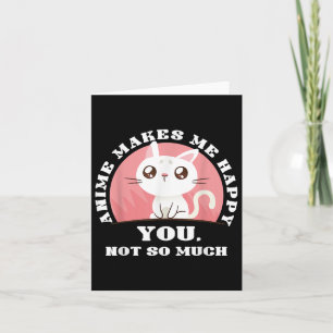 Cartão Anime Cat Gift Kawaii Japão Ramen Baka Otaku Manga