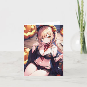 Cartão Anime de Halloween E